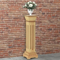  Classic Square Pillar Plant Stand Light Wood 17x17x66 cm MDF