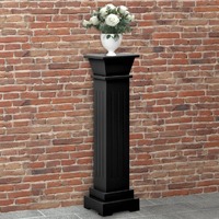  Classic Square Pillar Plant Stand Black 17x17x66 cm MDF