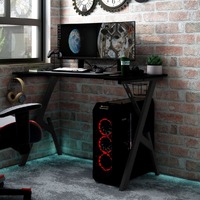  Gaming Desk with Y Shape Legs Black 90x60x75 cm