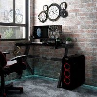  Gaming Desk LED with Y Shape Black 110x60x75 cm