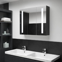 LED Bathroom Mirror Cabinet 89x14x62 cm