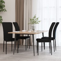  Dining Chairs 4 pcs Black Velvet