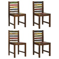  Dining Chairs 4 pcs Solid Reclaimed Wood