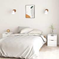  Bedside Cabinets 2 pcs White 40x40x50 cm Engineered Wood