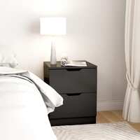  Bedside Cabinet Black 40x40x50 cm Engineered Wood