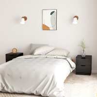  Bedside Cabinets 2 pcs Black 40x40x50 cm Engineered Wood