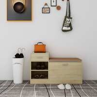  Shoe Bench Sonoma Oak 94.5x31x57 cm Engineered Wood