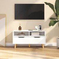  TV Cabinet White 90x40x48.5 cm Engineered Wood