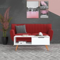  Coffee Table White 100x49.5x43 cm Engineered Wood