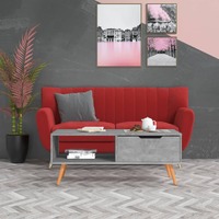  Coffee Table Concrete Grey 100x49.5x43 cm Engineered Wood