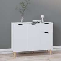  Sideboard White 90x30x72 cm Engineered Wood