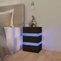  LED Bedside Cabinet Black 45x35x67 cm Engineered Wood