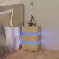  LED Bedside Cabinet Sonoma Oak 45x35x67 cm Engineered Wood