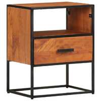  Bed Cabinet 40x30x50 cm Solid Acacia Wood