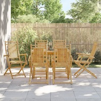  Folding Garden Chairs 6 pcs 53x66x99 cm Bamboo