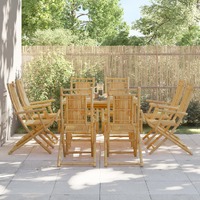  Folding Garden Chairs 8 pcs 53x66x99 cm Bamboo