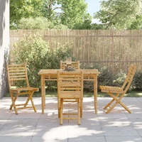  Folding Garden Chairs 4 pcs 43x54x88 cm Bamboo