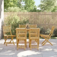  Folding Garden Chairs 6 pcs 43x54x88 cm Bamboo