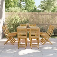  Folding Garden Chairs 8 pcs 43x54x88 cm Bamboo