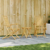  3 Piece Bistro Set Bamboo