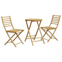  3 Piece Bistro Set Bamboo