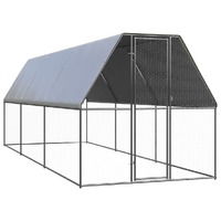  Chicken Cage 2x6x2 m Galvanised Steel