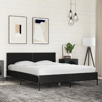  Bed Frame without Mattress Black 150x200 cm