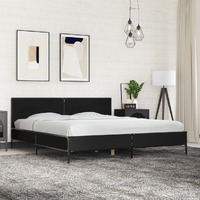  Bed Frame without Mattress Black 183x203 cm King