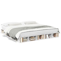  Bed Frame without Mattress White 183x203 cm King