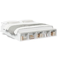  Bed Frame without Mattress White 183x203 cm King