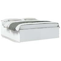  Bed Frame without Mattress White 183x203 cm King