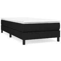  Box Spring Bed with Mattress Black 106x203 cm King Single Size Fabric