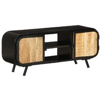  TV Cabinet 110x30x45 cm Rough Mango Wood