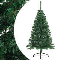  Artificial Half Christmas Tree with Stand Green 120 cm PVC