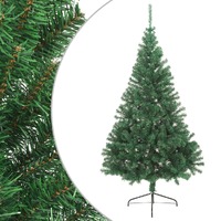  Artificial Half Christmas Tree with Stand Green 240 cm PVC