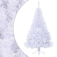  Artificial Half Christmas Tree with Stand White 120 cm PVC