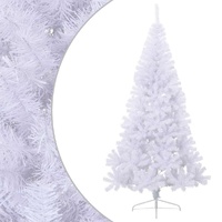  Artificial Half Christmas Tree with Stand White 180 cm PVC