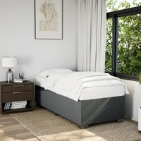  Bed Frame without Mattress Dark Grey 90x190 cm Fabric