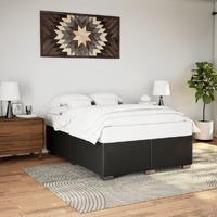  Bed Frame without Mattress Black Queen Faux Leather