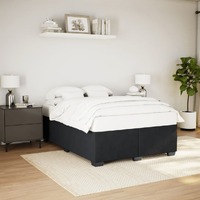  Bed Frame without Mattress Black Queen Velvet