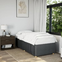  Bed Frame without Mattress Dark Grey 90x190 cm Fabric