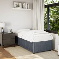  Bed Frame without Mattress Dark Grey 90x190 cm Velvet