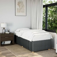  Bed Frame without Mattress Dark Grey 90x190 cm Fabric