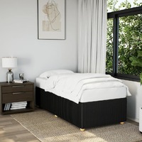  Bed Frame without Mattress Black 90x190 cm Fabric