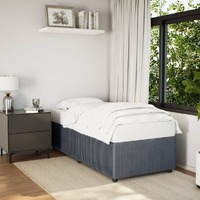  Bed Frame without Mattress Dark Grey 90x190 cm Velvet
