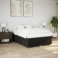  Box Spring Bed with Mattress Dark Grey Queen Fabric