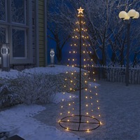  Christmas Cone Tree 100 Warm White LEDs Decoration 70x180 cm