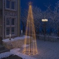  Christmas Cone Tree 400 Warm White LEDs Decoration 100x360 cm
