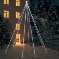  Christmas Tree Lights Indoor Outdoor 1300 LEDs Cold White 8 m