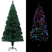  Artificial Christmas Tree with Stand Green 210 cm Fibre Optic